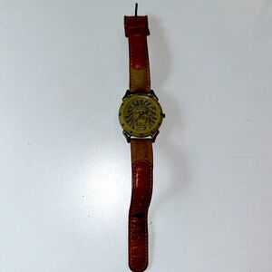 MENS DEJUNO AMERICAN INDIAN FACED WATCH